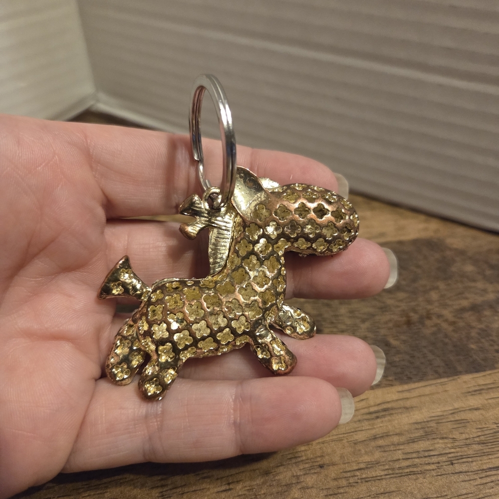 Zebra Crystal Rhinestone Pendant Keychain - Picture 6 of 12